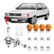 Kit Lampada Farol Lanterna Gol Quadrado 1987 A 94 Comum Jogo