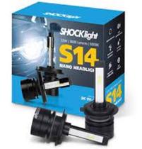 Kit lampada farol led carro shocklight s14 nano h7 12v 6000k