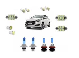 Kit Lâmpada + Farol + Milha E Leds Hyundai Hb20 2013/2019