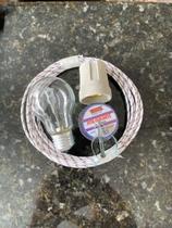 Kit Lampada, Fio, Soquete, P/ Churrasqueira - 5mts 120w Kit Lampada, Fio, Soquete, P/ Churrasqueira - 5mts 120w