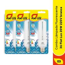Kit lâmpada fluorescente 3u fiat lux 20w 220v branca com 3 unidades