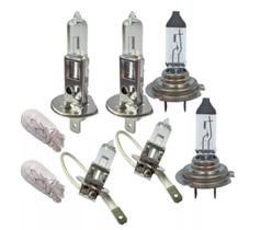 Kit Lampada H1 H3 H7 T10 Foco Duplo Farol Alto Baixo Milha Kit Lampada H1 H3 H7 T10 Foco Duplo Farol Alto Baixo Milha