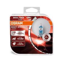 Kit Lâmpada H11 Night Breaker Laser 55W 12V 3200K Osram
