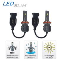 Kit Lâmpada H11 Super Led Slim Duplo Csp 6000K 11000 Lúmens Rayx