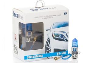 Kit Lâmpada H3 12v 55w 8500k Tech One Super Branca