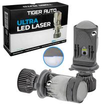 Kit Lâmpada H4 Ultra Led Laser Mini Projetor Canhão Super Foco Tiger