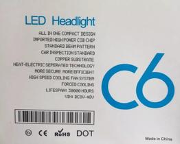 Kit Lâmpada Hb4 Led Automotivo 72W 6000K Super Branca