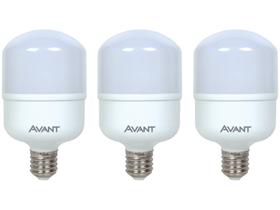 Kit lampada led 20W 3un bulbo E27 luz branca 6500K BIVOLT avant