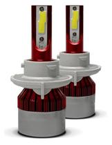 Kit Lampada LED Automotiva H13 8000 Lumens 6000K Branco com Conectores Canceller 12V 24V 50W Alta Potencia Longa Duracao Kit Lampada LED Automotiva H13 8000 Lumens 6000K Branco com Conectores Canceller 12V 24V 50W Alta Potencia Longa Duracao
