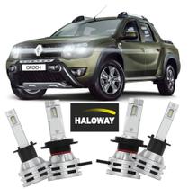 Kit Lâmpada Led Baixo/Alto Oroch 2015/2021 6500K Haloway