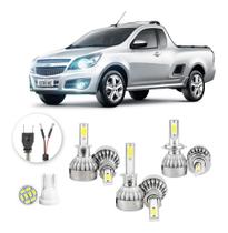 Kit Lampada Led Chevrolet Montana 2011 2020 H3 H1 H7 20000lm