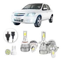 Kit Lampada Led Chevrolet Prisma 2006 2012 Hb4 H4 20000lm