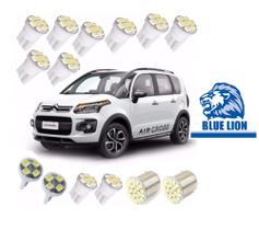 Kit Lampada Led Citroen Aircross Luz Teto Placa Ré Farolete