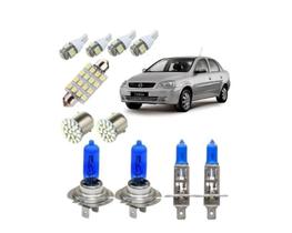 Kit Lâmpada Led Corsa Sedan 2003 A 2012 + H7 + H1.