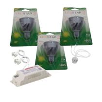 Kit Lâmpada Led Dicroica 5w 12v 3000k GU5.3 e Driver Biv.(3 peças) Kit Lâmpada Led Dicroica 5w 12v 3000k GU5.3 e Driver Biv.(3 peças)