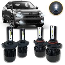 Kit Lâmpada Led Farol Alto Baixo H4 e Milha H16 8000k Citroen Basalt