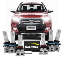 Kit Lâmpada LED Farol Baixo/Alto/Milha Ranger 2017/2019 Haloway