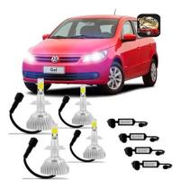 Kit Lâmpada Led Farol Baixo + Milha Foco Duplo Gol G5 2008 A 2012 Kit Lâmpada Led Farol Baixo + Milha Foco Duplo Gol G5 2008 A 2012