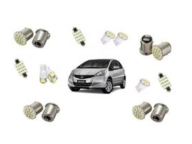 Kit Lâmpada Led Farolete Placa Teto Honda Fit 2004 A 2014