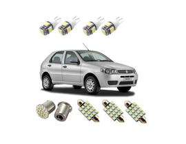 Kit Lâmpada Led Fiat Palio Todos G1 G2 G3 G4 Super Branca