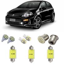 Kit Lampada Led Fiat Punto Teto Placa Ré Farol Super Branca