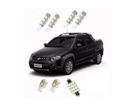 Kit Lampada Led Fiat Strada 2014 2015 2016 Super Branca