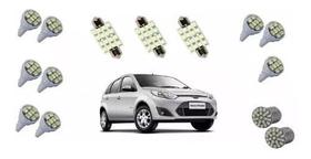 Kit Lampada Led Ford Fiesta 2010/2012 Teto Placa Ré Farolete