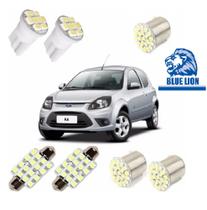 Kit Lâmpada Led Ford Ka Luz Branca Pingo Teto Placa Ré