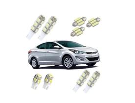 Kit Lâmpada Led Hyundai Elantra Teto Placa Ré Torpedo
