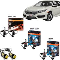 Kit Lampada Led Osram Farol E Milha Civic G10 2017 A 2020