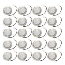 Kit Lâmpada Led Redonda Para Coifa Plug Branco - 20 Peças Metálico Bivolt Kit Lâmpada Led Redonda Para Coifa Plug Branco - 20 Peças Metálico Bivolt