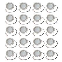 Kit Lâmpada Led Redonda Para Coifa Plug Simples - 20 Peças Metálico Bivolt Kit Lâmpada Led Redonda Para Coifa Plug Simples - 20 Peças Metálico Bivolt