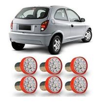 Kit Lâmpada Led SMD BA15s-21 35W 288 Lúmens Luz Vermelha 12 Leds 1 Polo 6 Lâmpadas