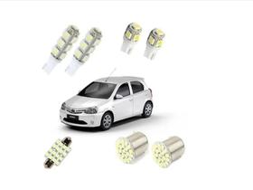 Kit Lâmpada Led Toyota Etios Luz Super Branca Tipo Xenon