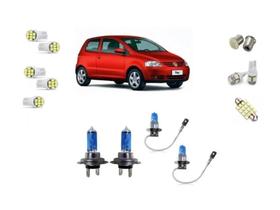 Kit Lâmpada Leds + Farol Fox 2006 2007 2008 Farol Simples.. Kit Lâmpada Leds + Farol Fox 2006 2007 2008 Farol Simples..