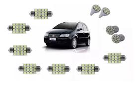 Kit Lâmpada Leds Fiat Idea 2006/2010 Teto Placa Ré Farolete