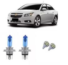 Kit Lâmpada Super Branca 8500K + Led Cruze 2011 À 2014