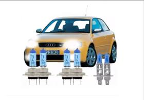 Kit Lâmpada Super Branca Audi A3 1997 A 2006 Techone H7 H1