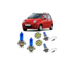 Kit Lampada Super Branca Chery Qq 2011/2016 Alto/Baixo/Milha Kit Lampada Super Branca Chery Qq 2011/2016 Alto/Baixo/Milha