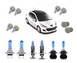 Kit Lampada Super Branca Farol E Led's Peugeot 207