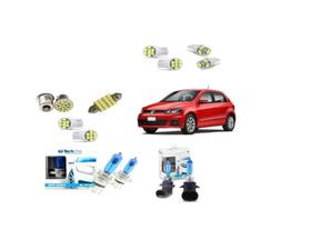 Kit Lâmpada Super Branca Farol H4 Hb4 Gol Voyage G7 G8..