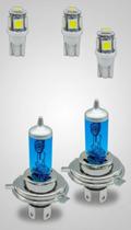 Kit Lâmpada Super Branca Farol H4/T10