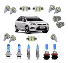 Kit Lampada Super Branca Farol + Led Ford Focus 2009 A 2011