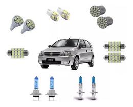 Kit Lampada Super Branca Farol / Milha E Led's Corsa Hatch