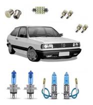 Kit Lâmpada Super Branca Farol + Milha + Led Gol Quadrado G1 Kit Lâmpada Super Branca Farol + Milha + Led Gol Quadrado G1