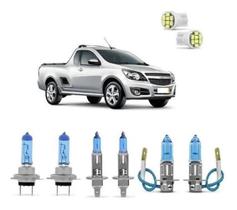 Kit Lampada Super Branca Farol + Pingo T10 Led Montana 04/10 Kit Lampada Super Branca Farol + Pingo T10 Led Montana 04/10