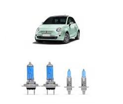 Kit Lâmpada Super Branca Fiat 500 Farol Alto E Baixo