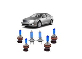 Kit Lâmpada Super Branca Ford Fusion 06/19 Alto Baixo Milha