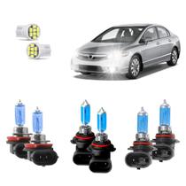 Kit Lampada Super Branca Honda Civic 2004/2011 Hb3 Hb4 H11