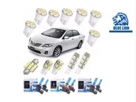 Kit Lâmpada Super Branca + Led Corolla 2009/2013 Techone